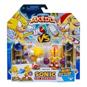 Legends of Akedo Versus Pack Rare Super Sonic the Hedgehog vs Shadow Mini Figure